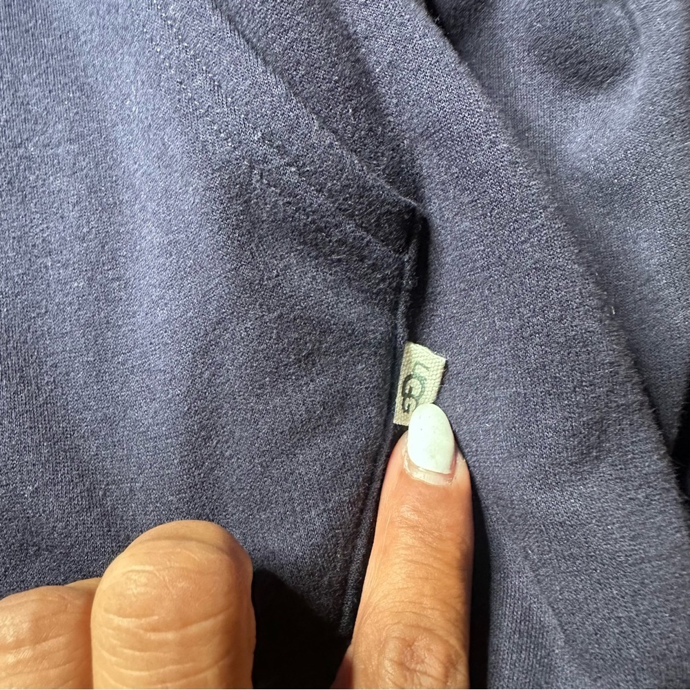 UGG Blue Pichot Poncho Fleece Hooded Sweatshirt - Picture 4 of 5